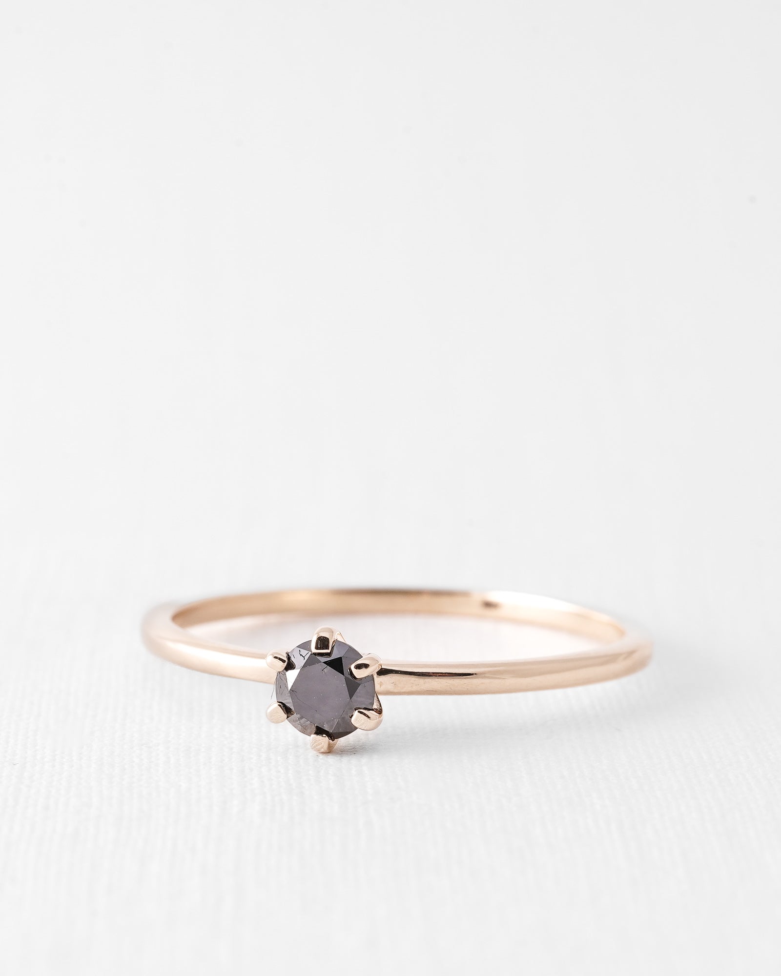 Elise | Vintage Black Diamond Solitaire