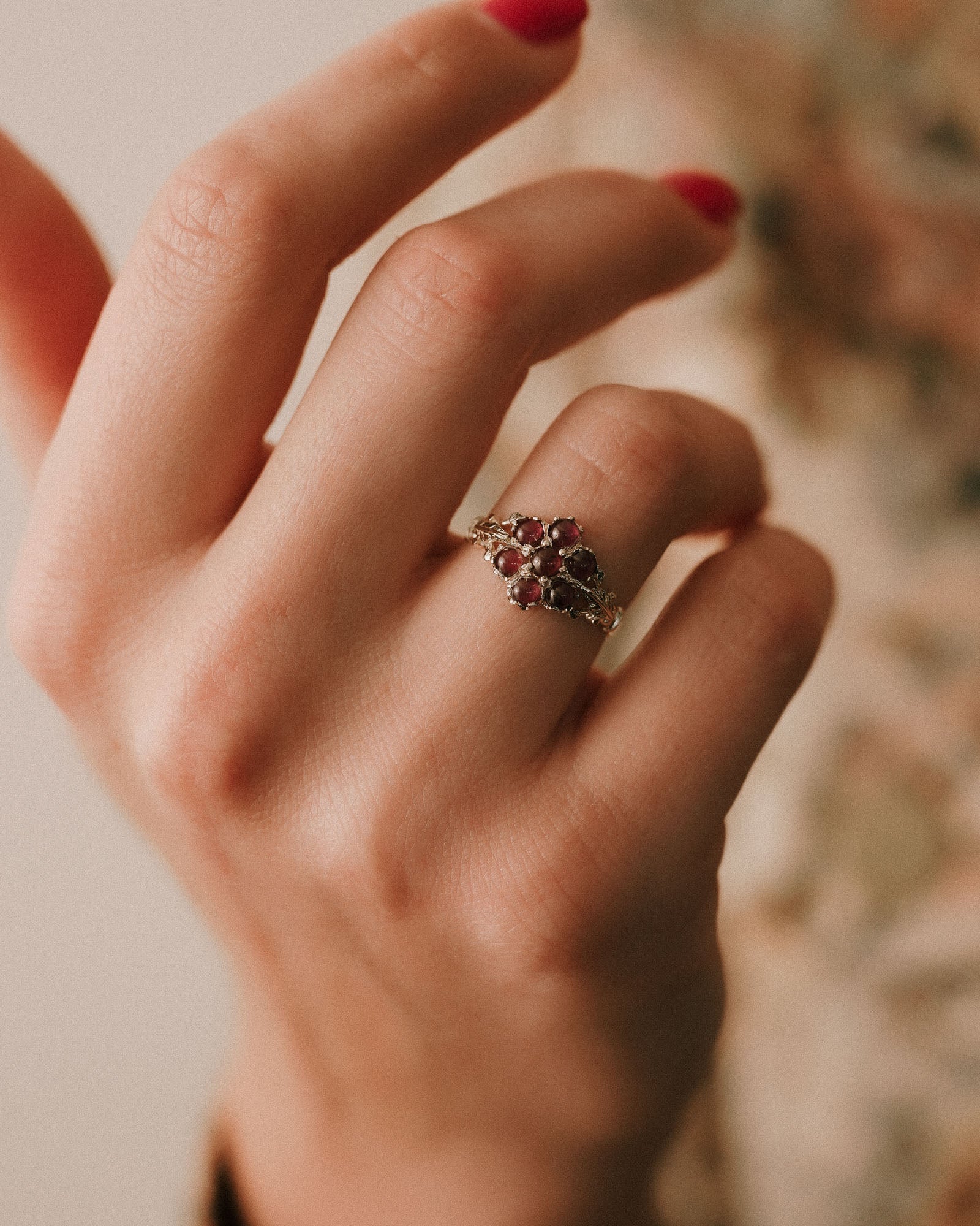 Chiara | Vintage Ruby Flower