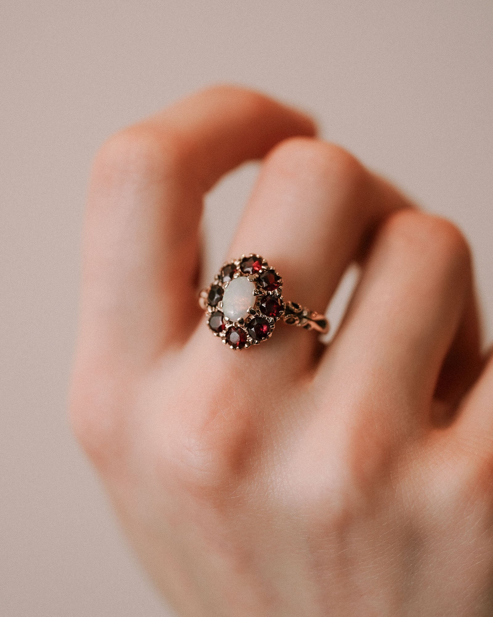 Meve | Vintage Garnet & Opal Cluster