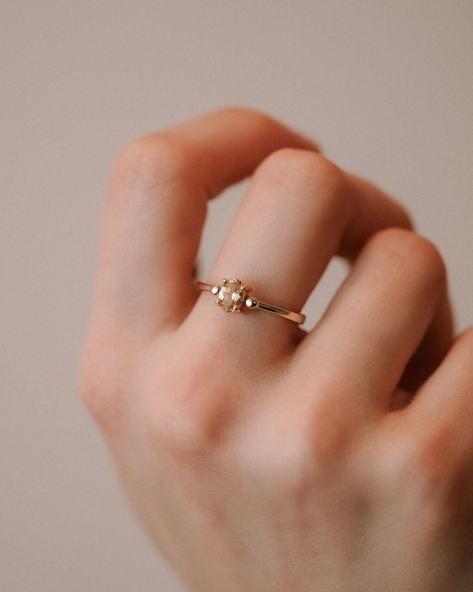 Liv | Vintage Citrine Solitaire