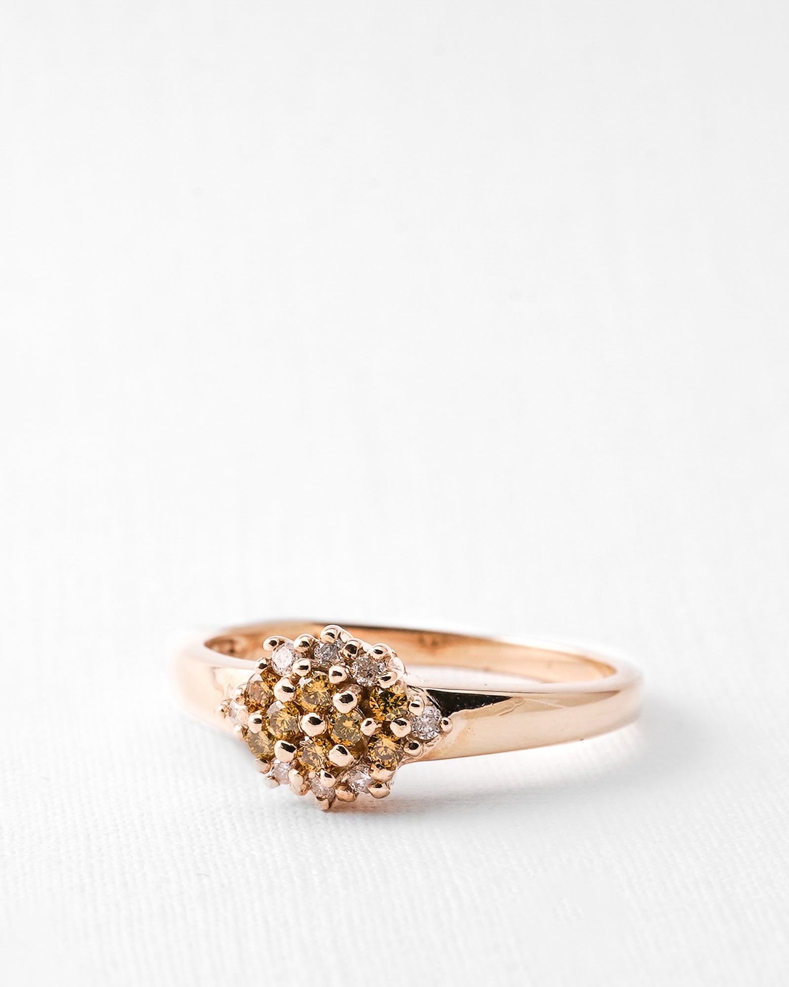 Diara | Vintage Yellow Diamond Cluster