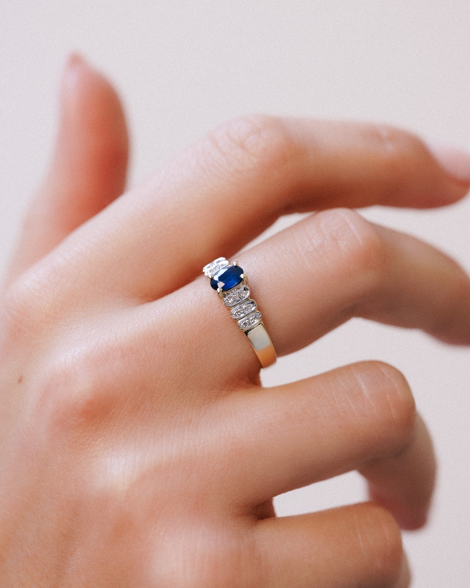 Lyra | Vintage ring Sapphire & Diamond