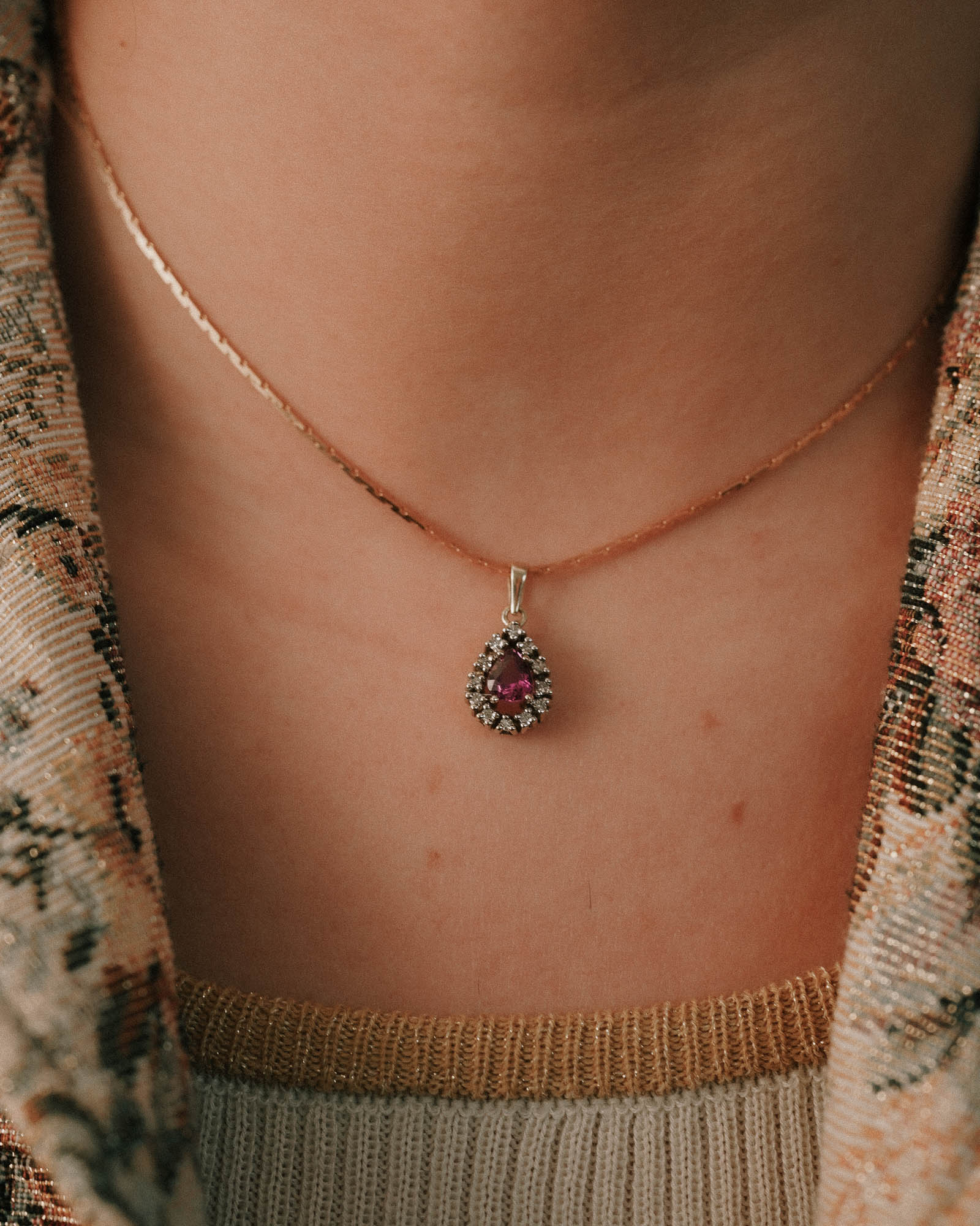 Anova | Vintage Ruby & Diamond Pendant