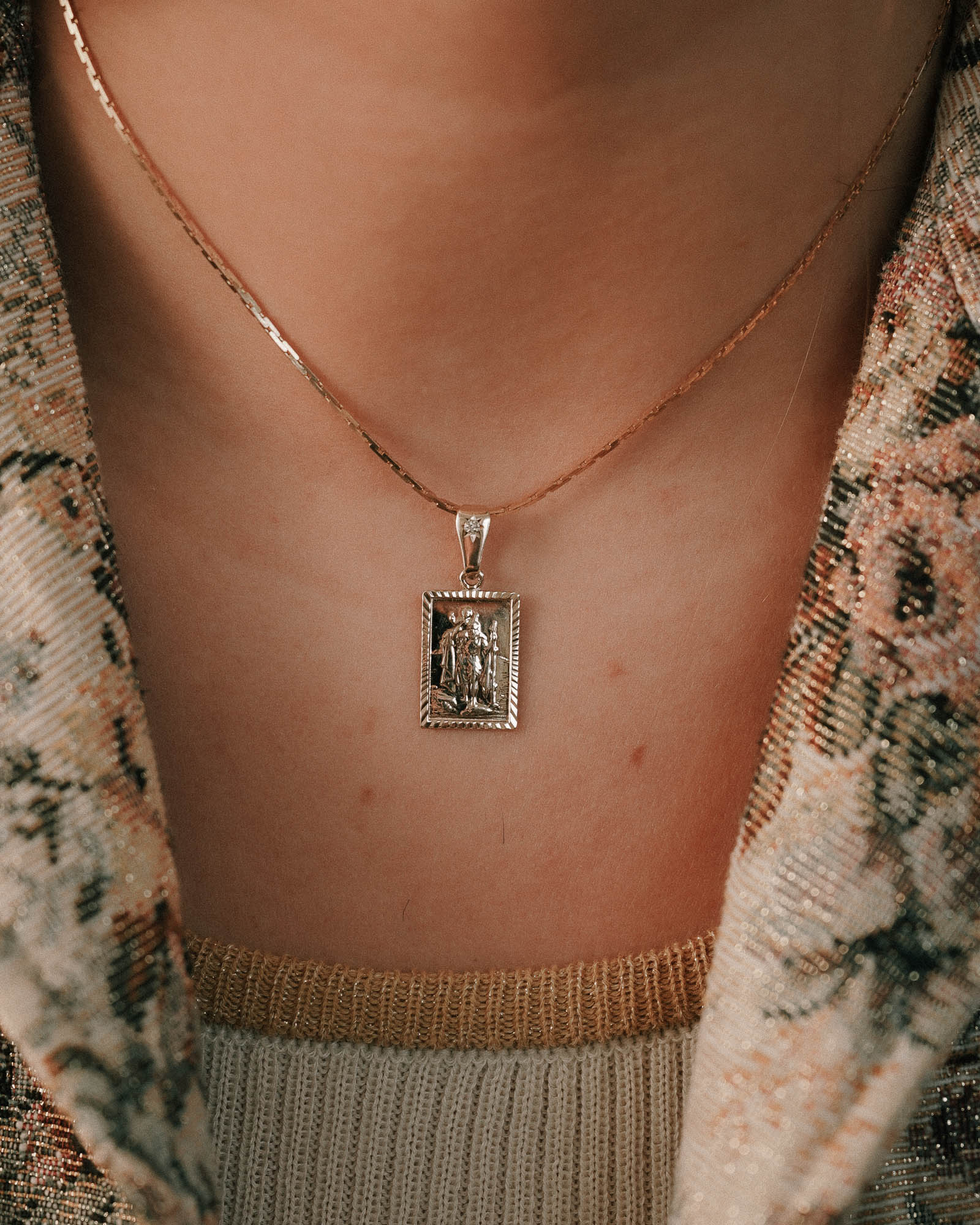 Nalani | Vintage Diamond Christopher Pendant