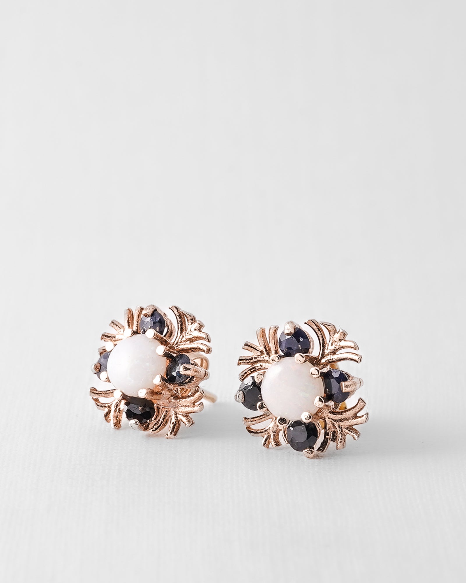 Aisha | Vintage Opal & Sapphire Earrings