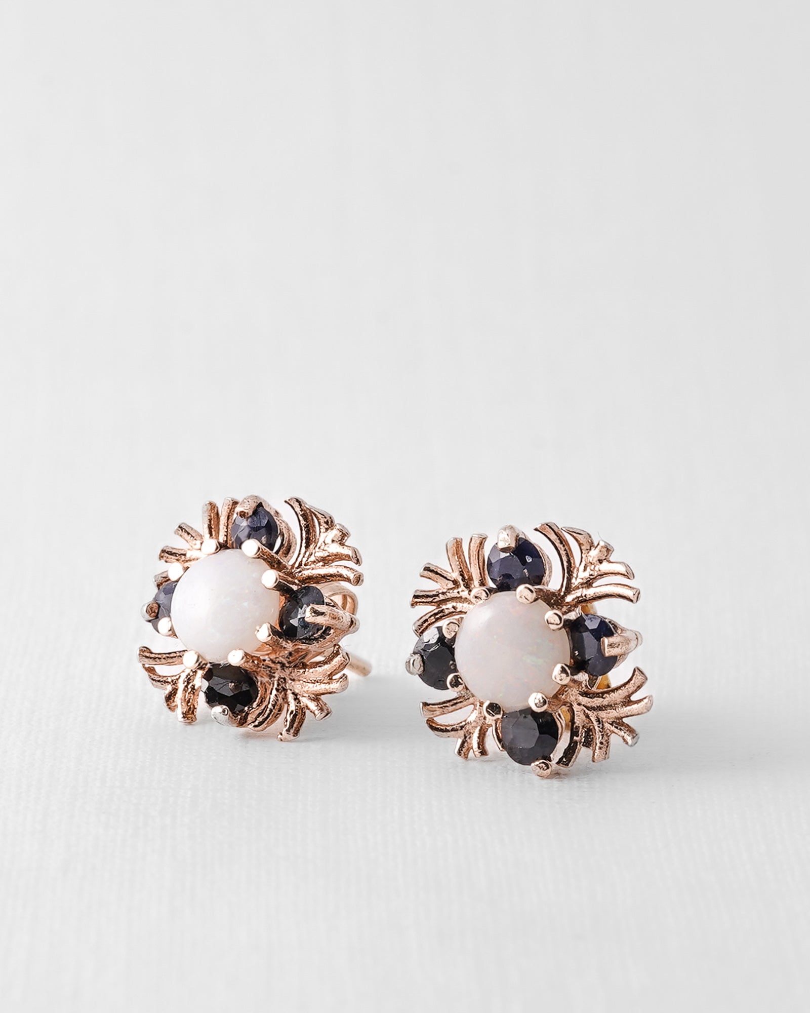 Aisha | Vintage Opal & Sapphire Earrings