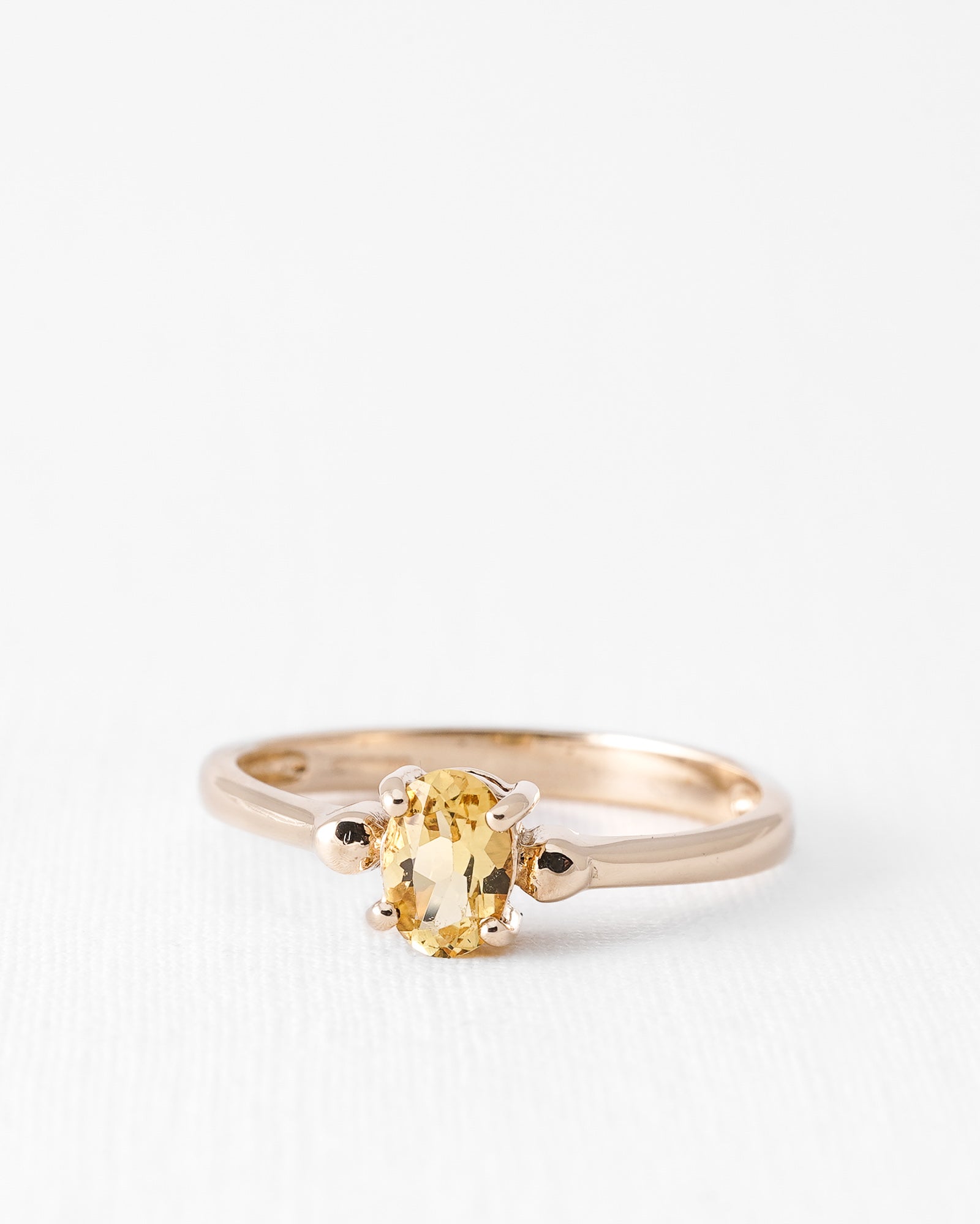 Liv | Vintage Citrine Solitaire