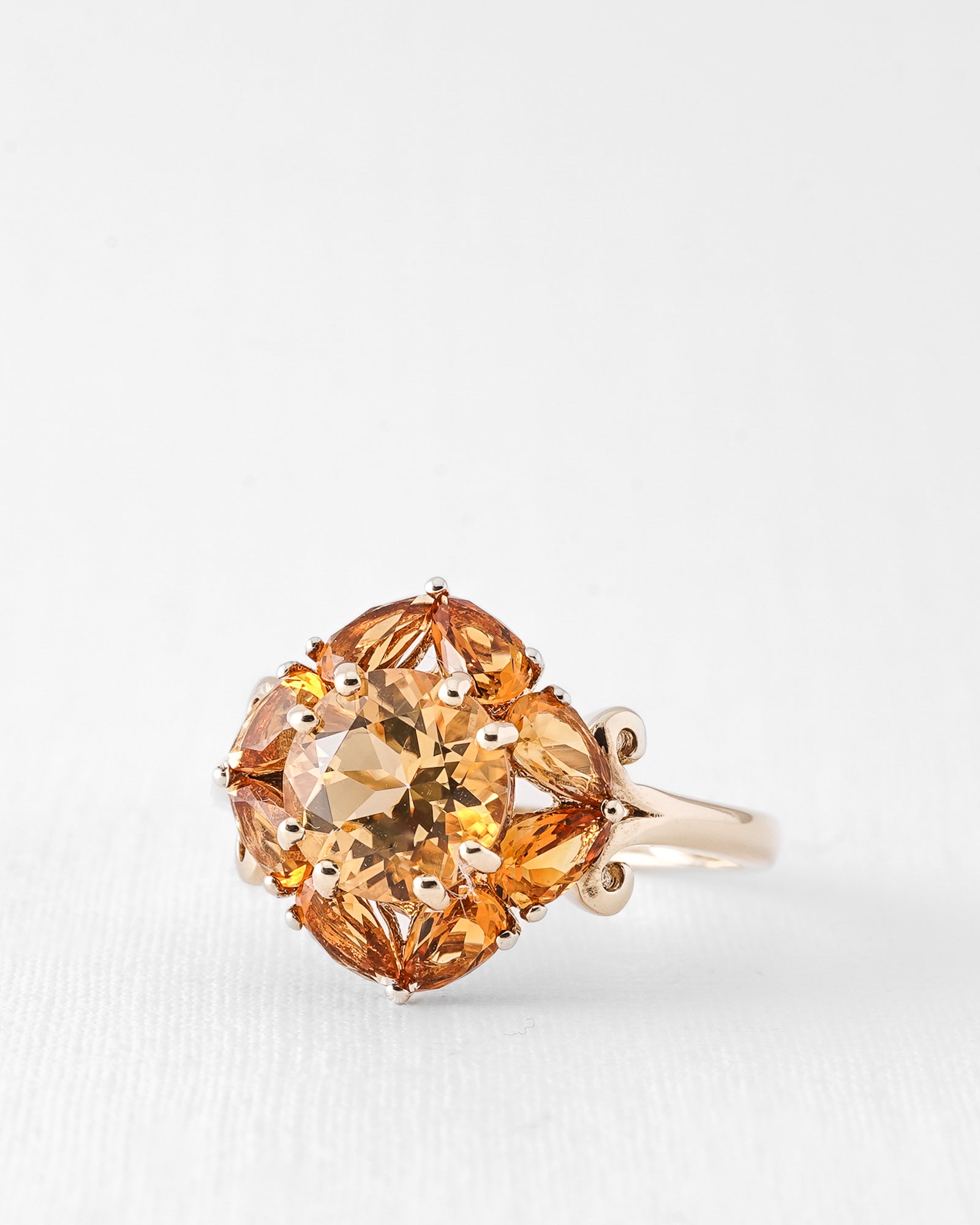 Elodie | Vintage Citrine Solitaire