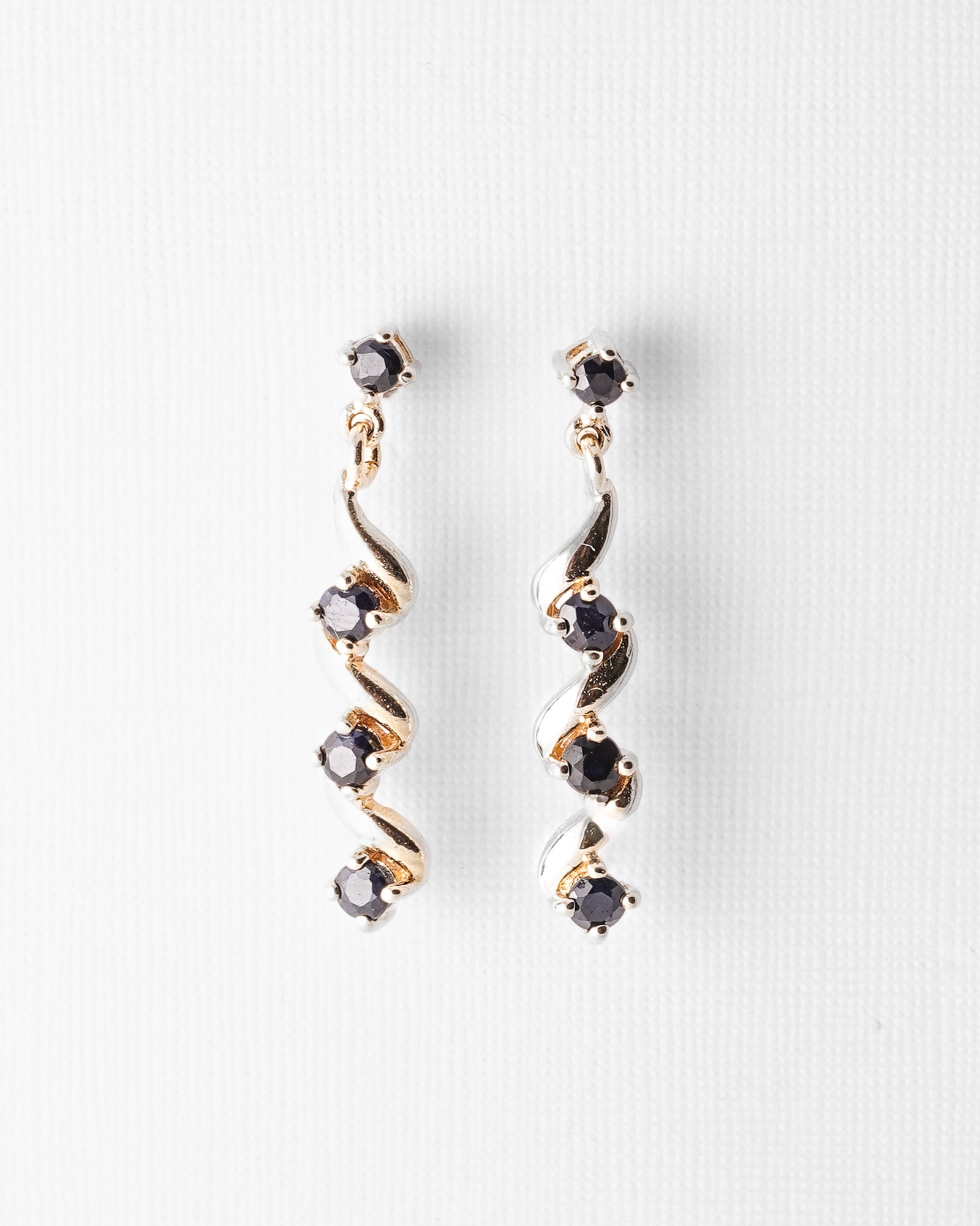 Rowenna | Vintage Sapphire & Diamond Earrings