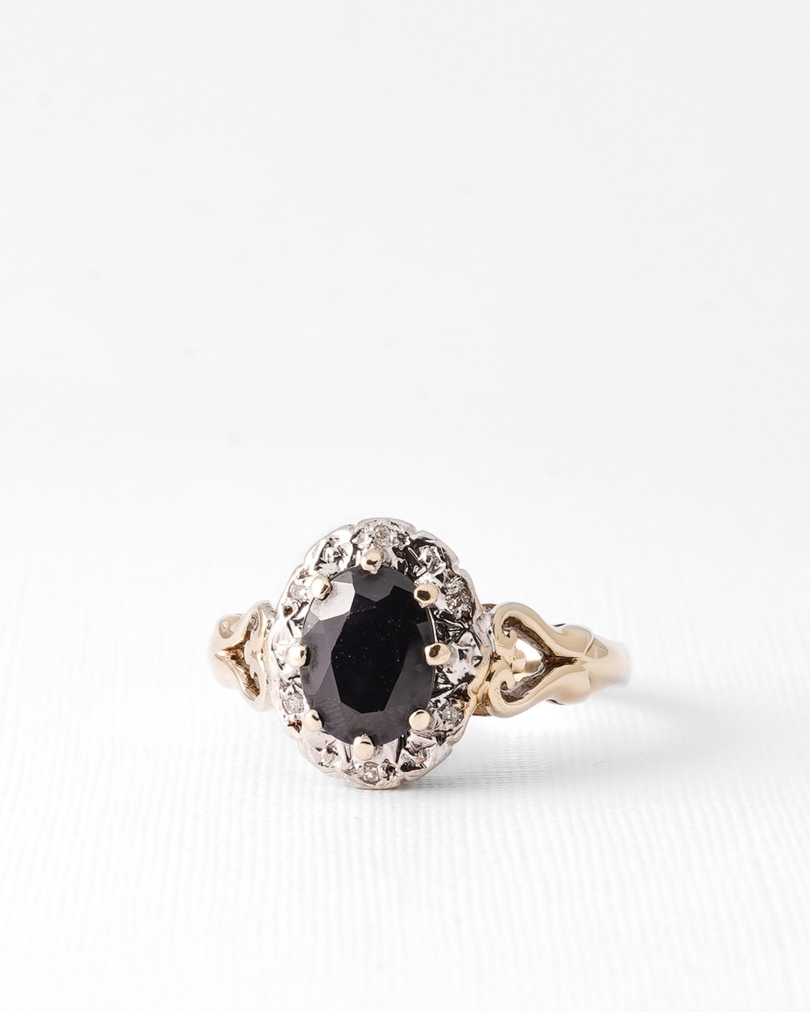 Norah | Vintage Saffier & Diamant Cluster