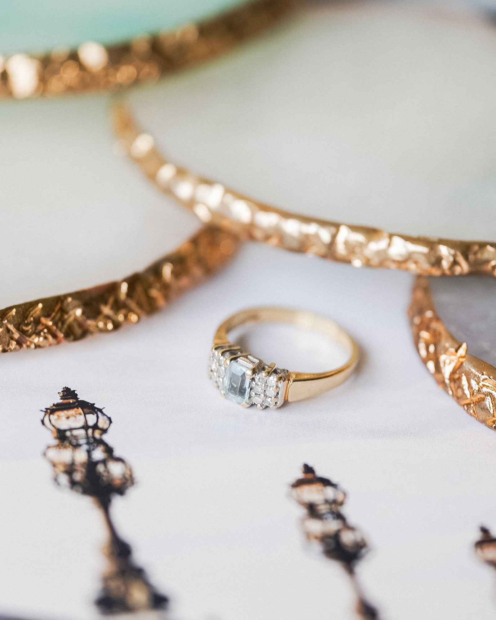 Vanessa | Vintage Topaas & Diamant Cluster