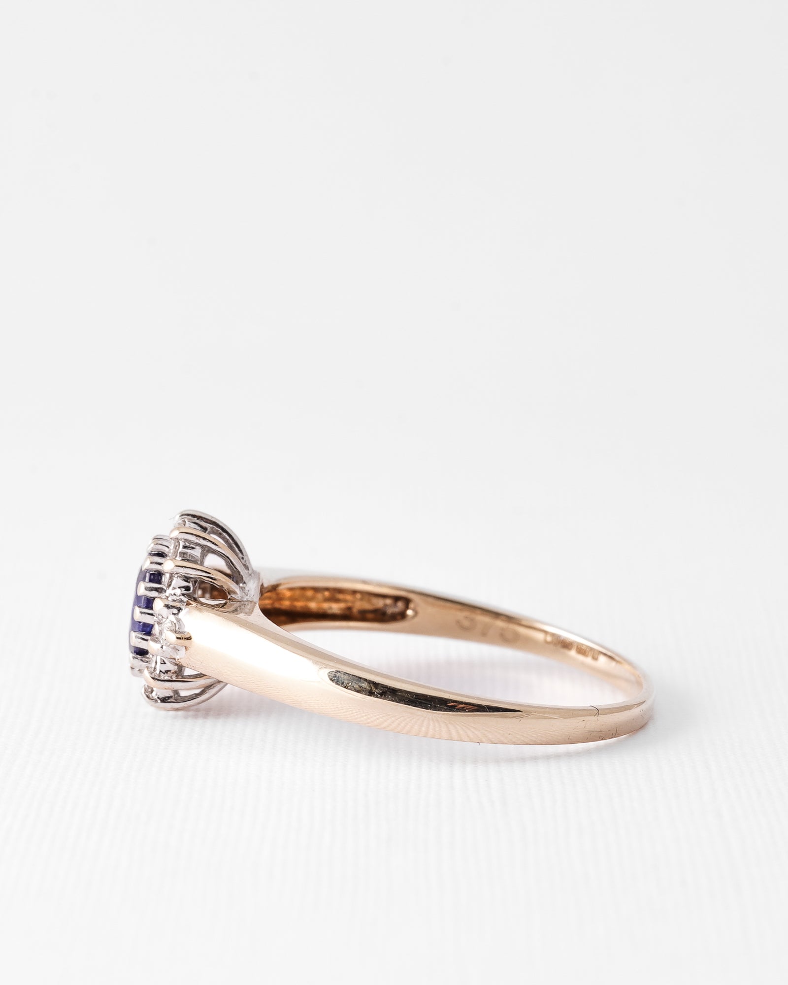 Christina | Vintage Saffier & Diamant Cluster